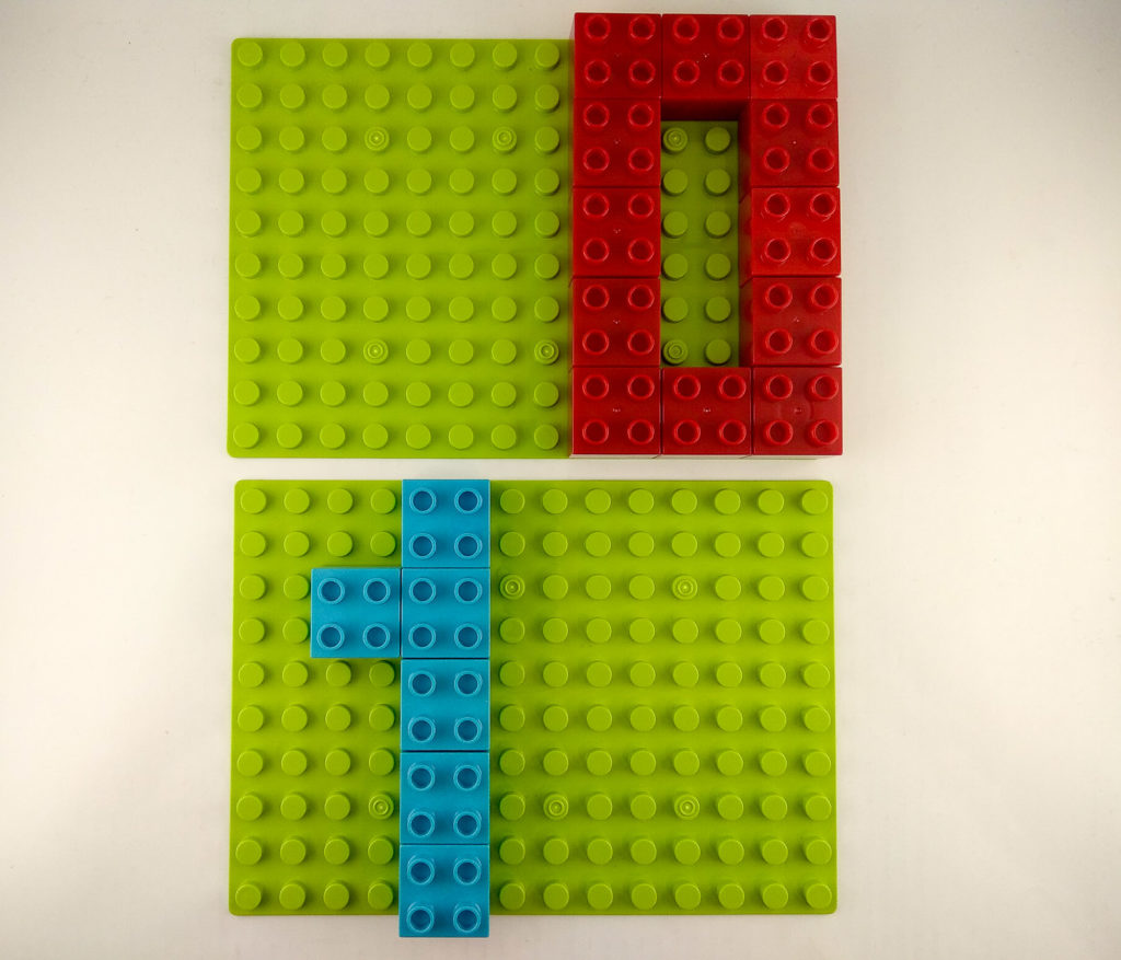 kreatywna zabawa klockami cyfry liczby lego