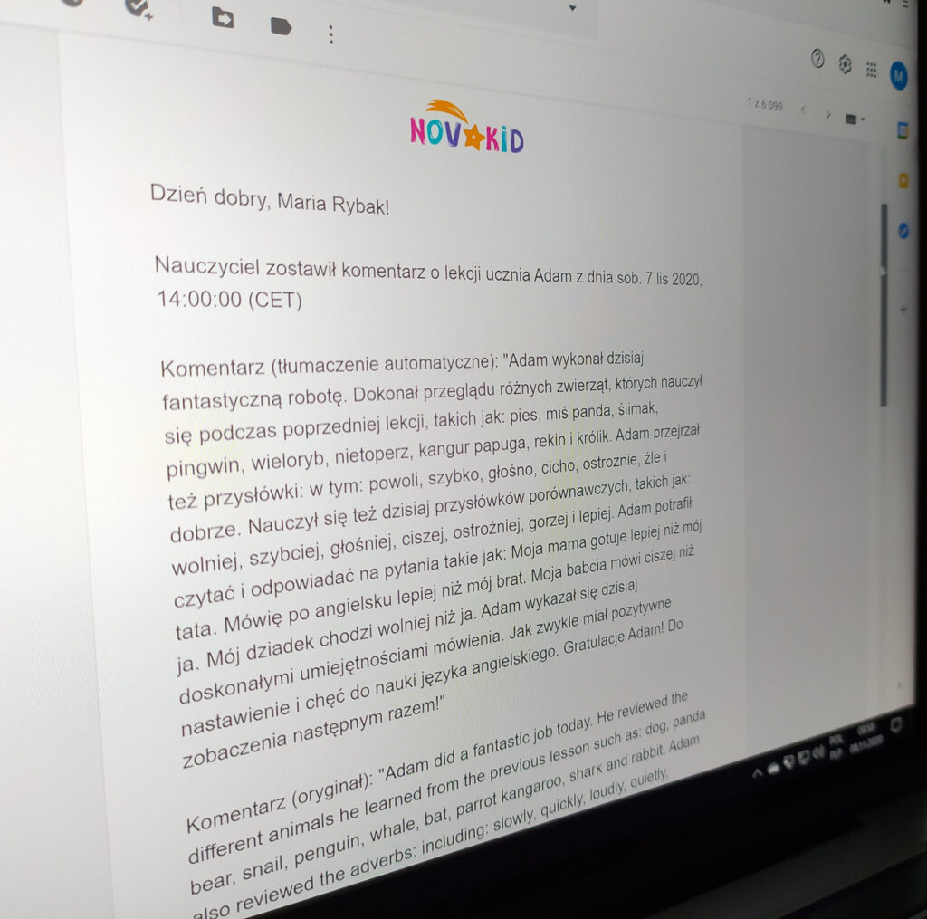 novakid angielski online 21