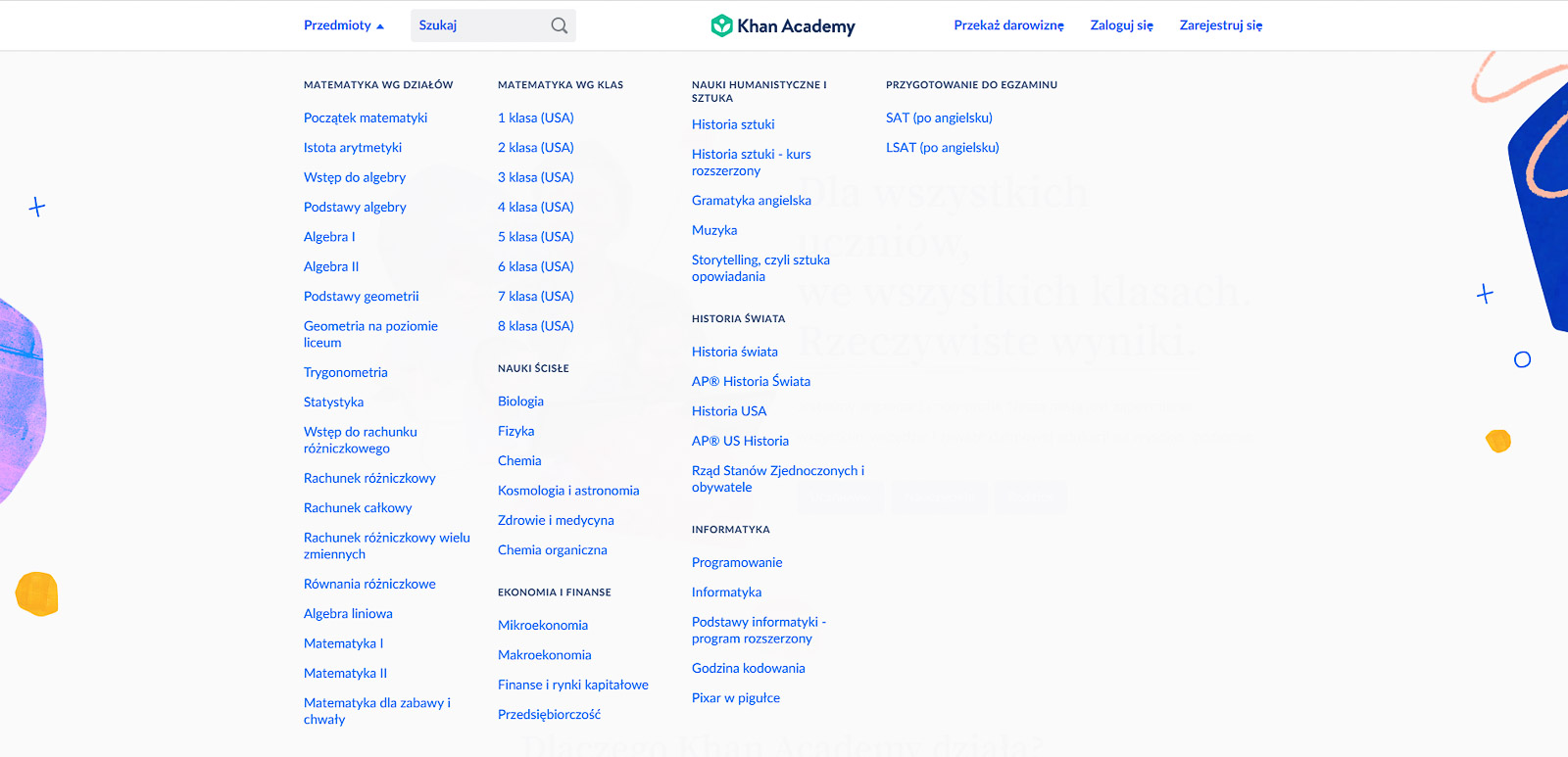 khan academy materialy edukacyjne online