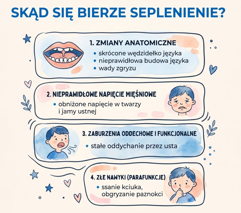 przyczyny seplenienia