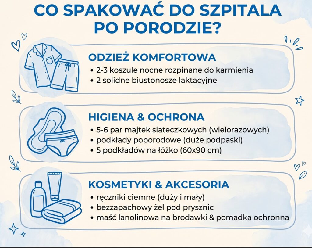 co spakowac do szpitala po porodzie