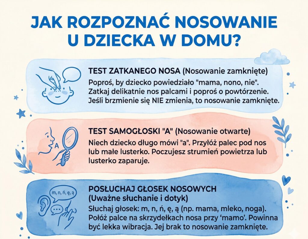 jak rozpoznać nosowanie u dziecka