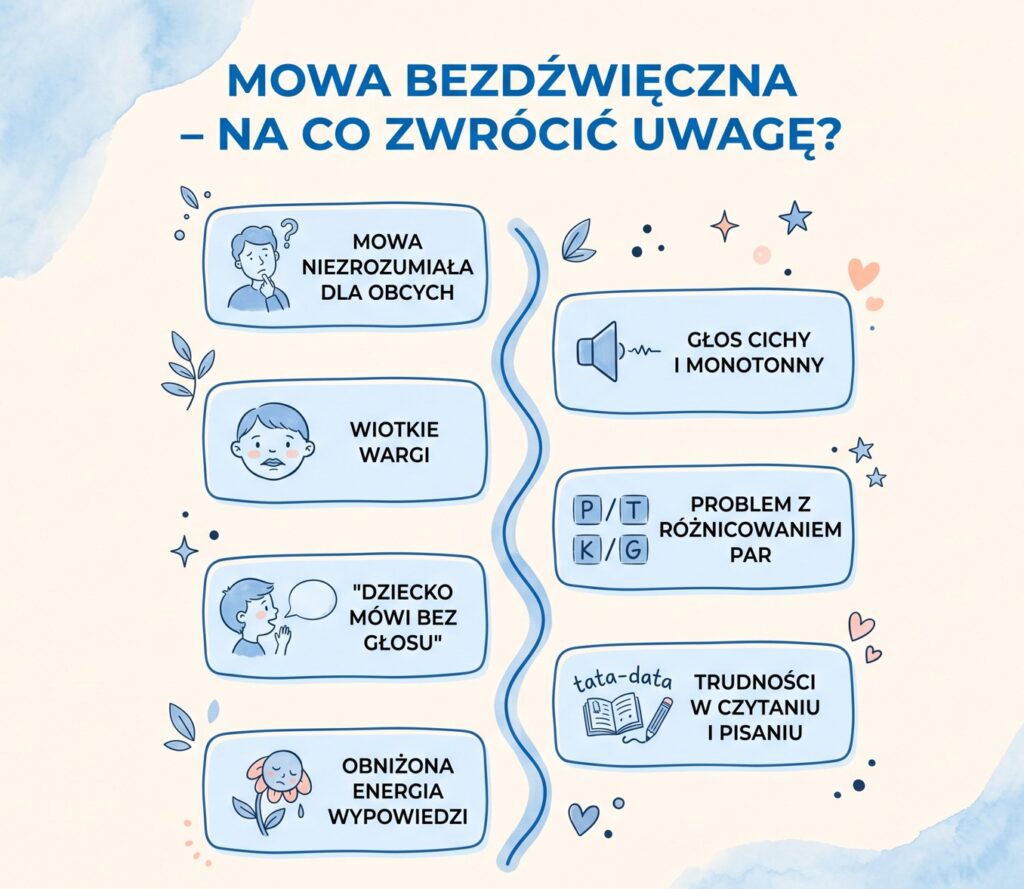 mowa bezdźwięczna u dziecka