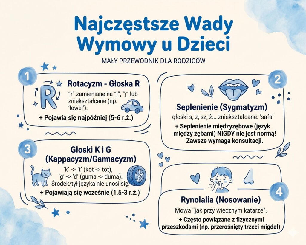 najczestsze wady wymowy u dzieci