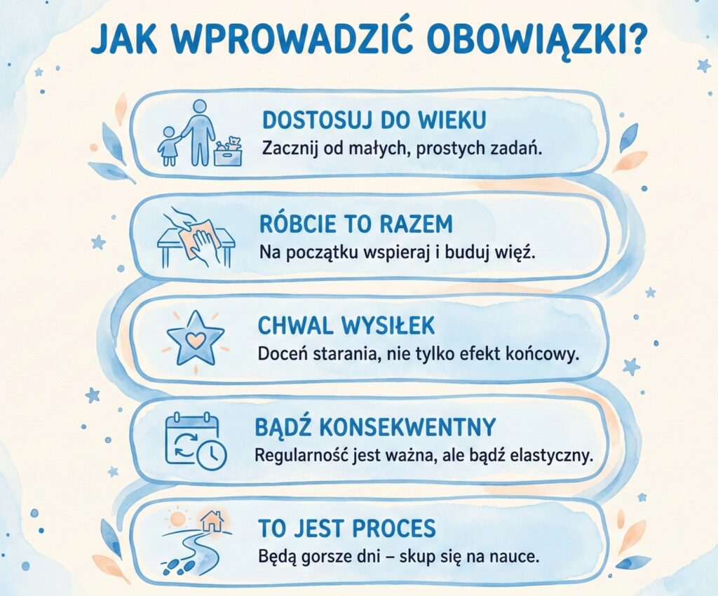 obowiazki domowe dla dzieci