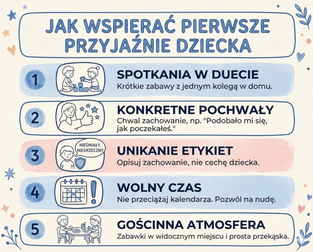 jak wspierac przyjaznie dziecka