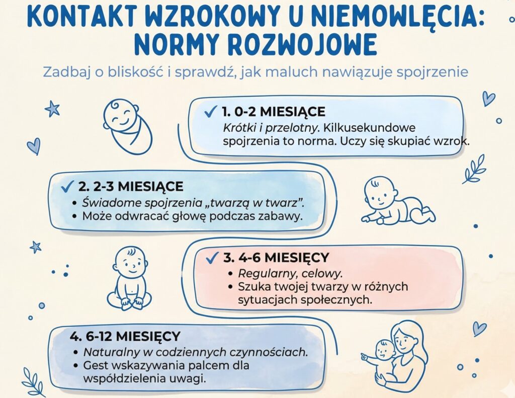 kontakt wzrokowy normy dziecko