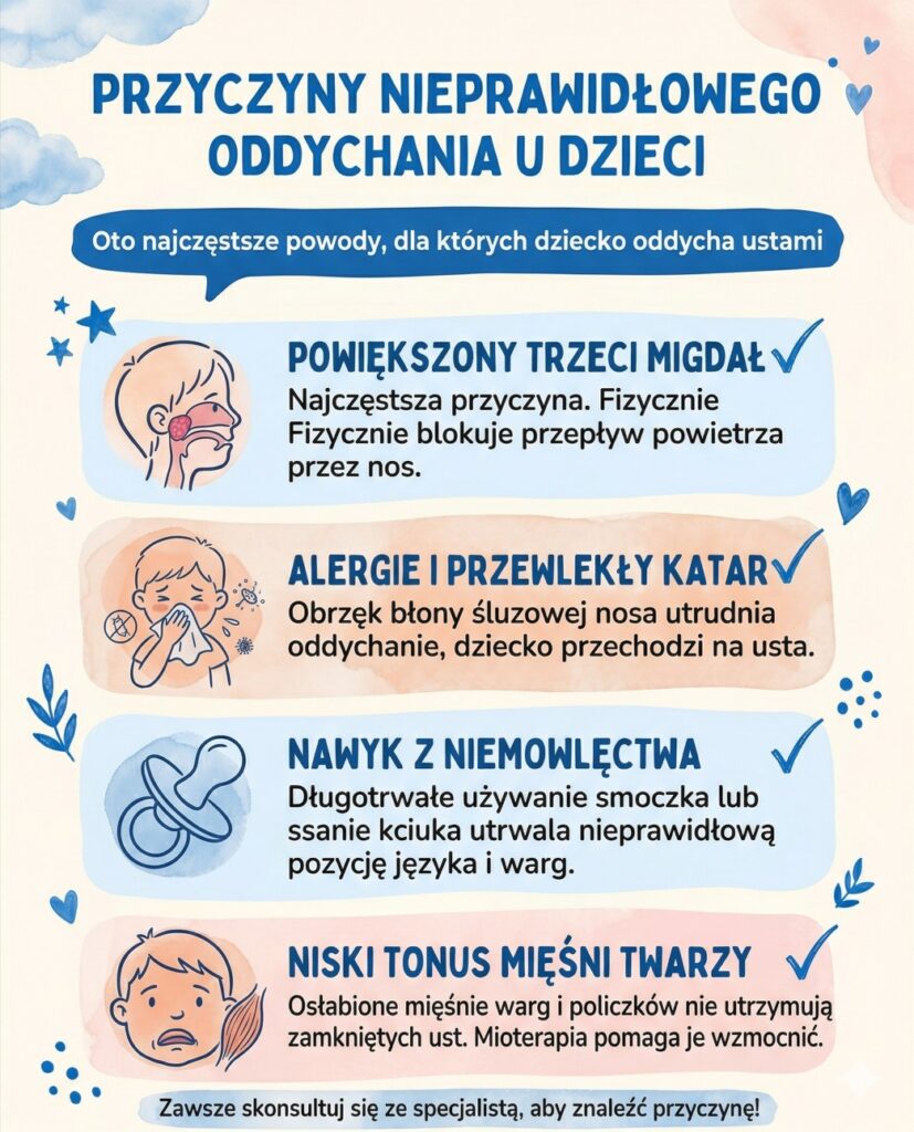 przyczyny nieprawidlowego oddychania