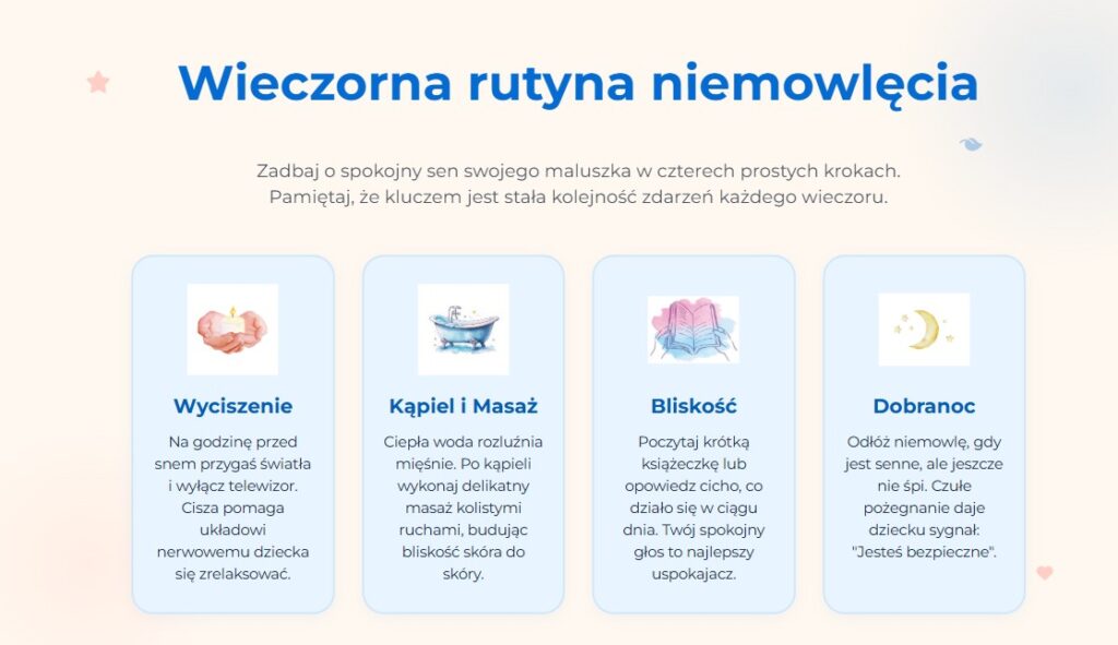 rutyna przed snem dla niemowlaka