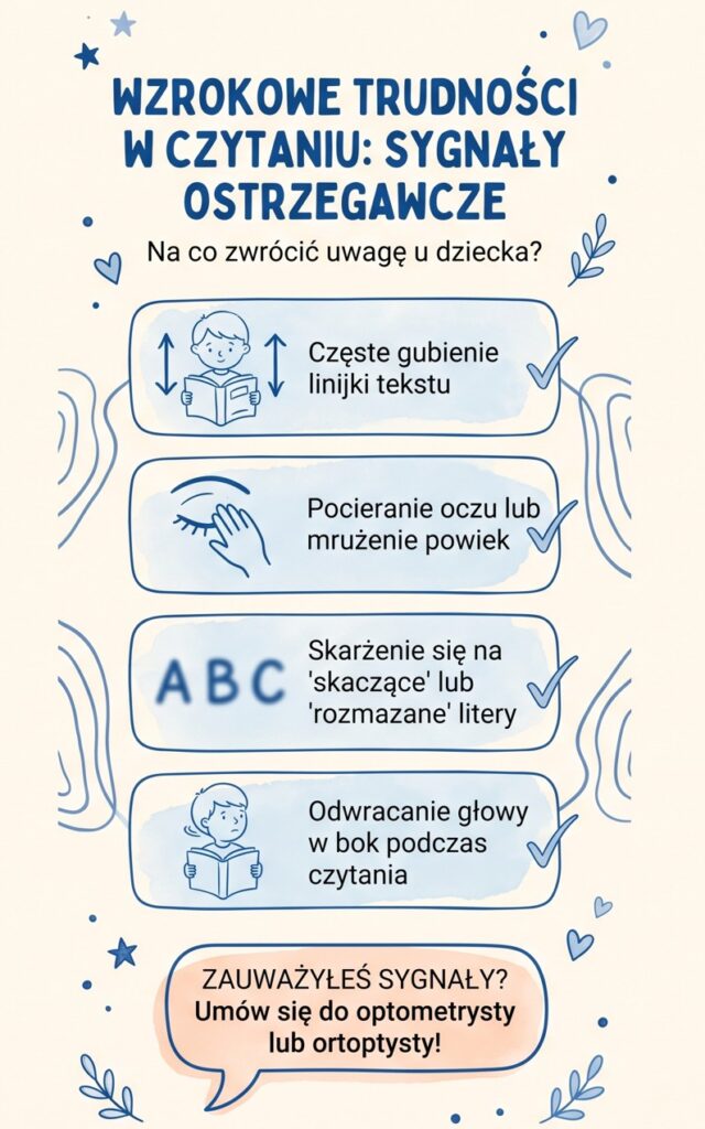 wzrokowe trudności w czytaniu