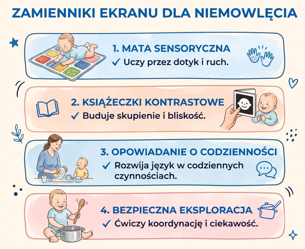 ekrany a niemowlęta
