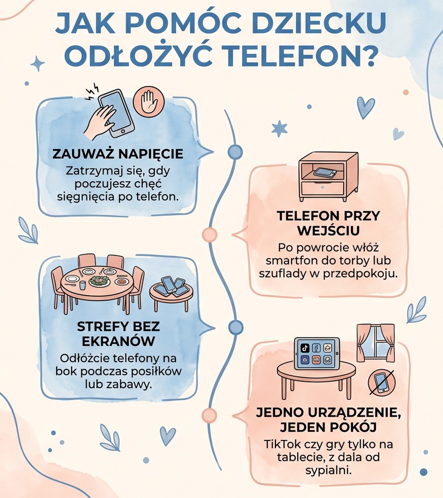 jak pomoc dziecku odlozyc telefon