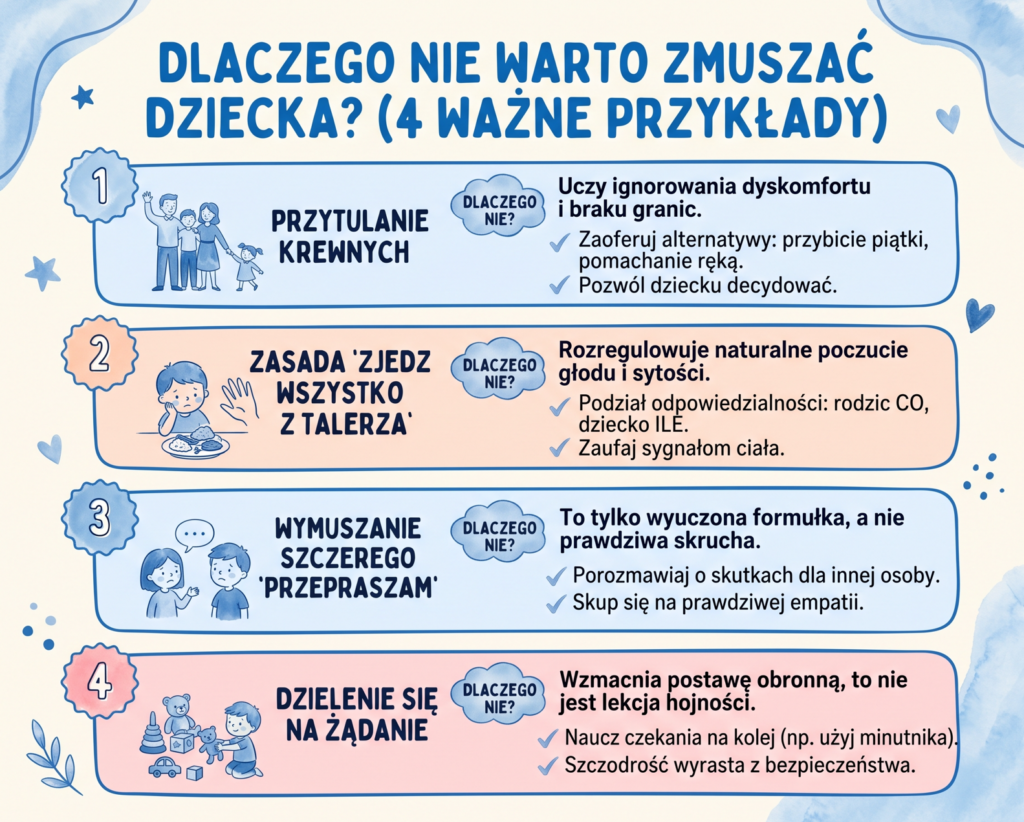 dlaczego nie warto zmuszac dziecka