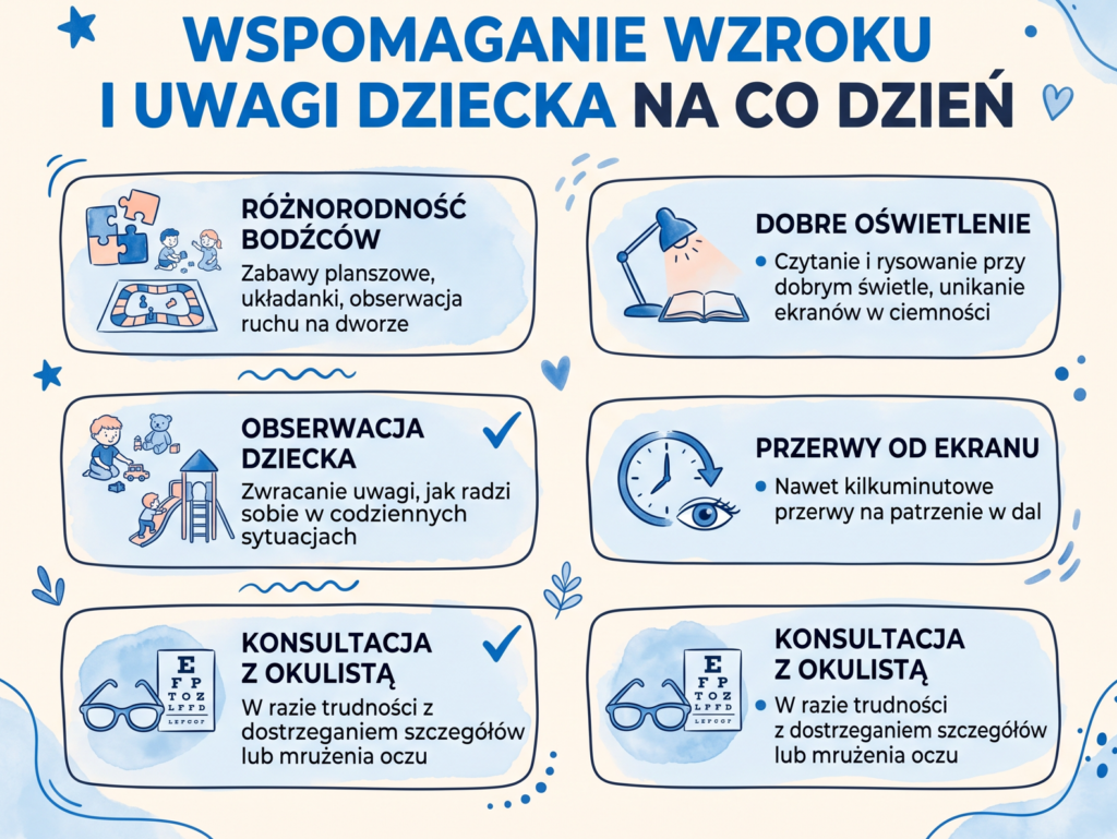 wspomaganie wzroku i uwagi dziecka