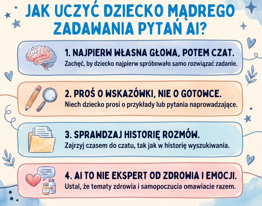 jak uczyc dziecko korzystac z AI